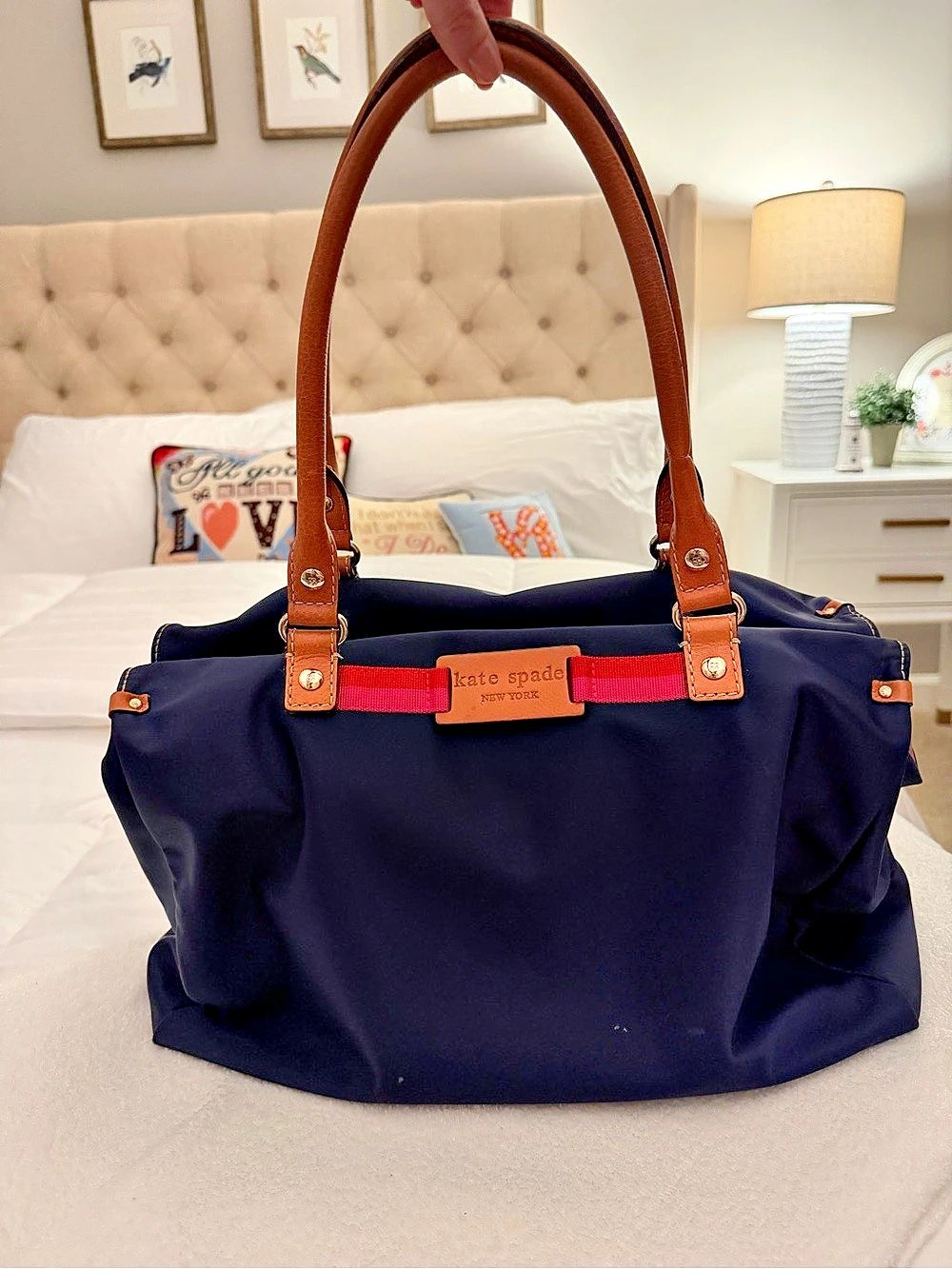 Kate Spade Nylon Tote in Navy Blue